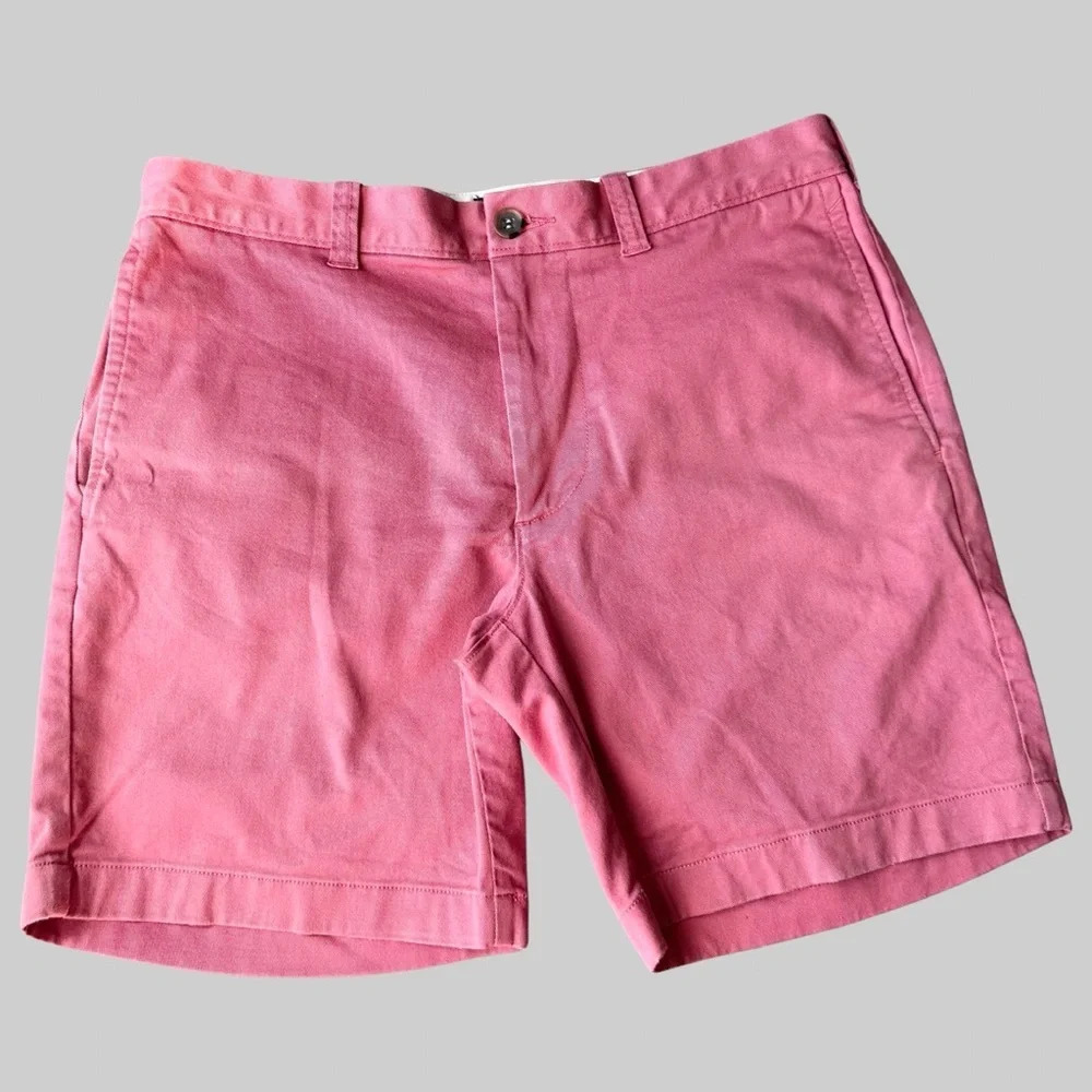 J.CREW Mercantile Flex Chino Shorts Pink 7" Inseam Above Knee Preppy